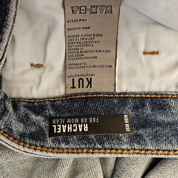 Nwt Kut From The Kloth Rachael Fab Ab Mom Jeans 12 - Picture 6 of 7